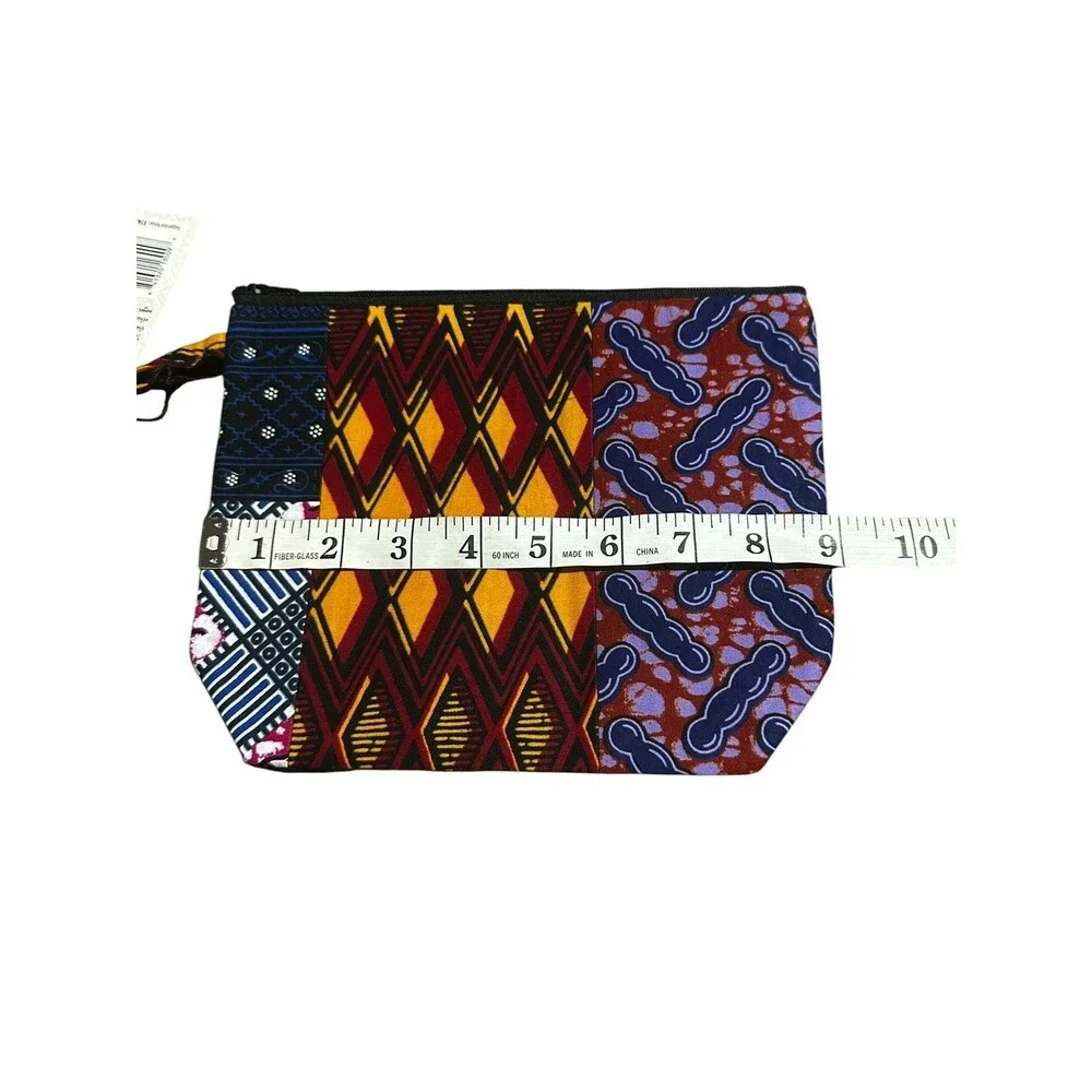 Queen Alaffia Make Up Bag/Pouch Multicolor Made in TOGO NWT